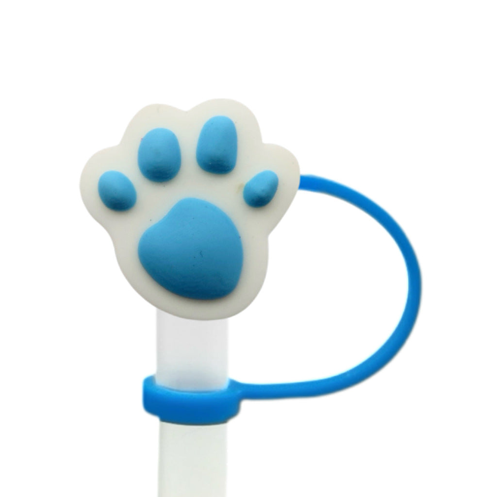 Wholesale 10pcs Paw print straw cover straw cap